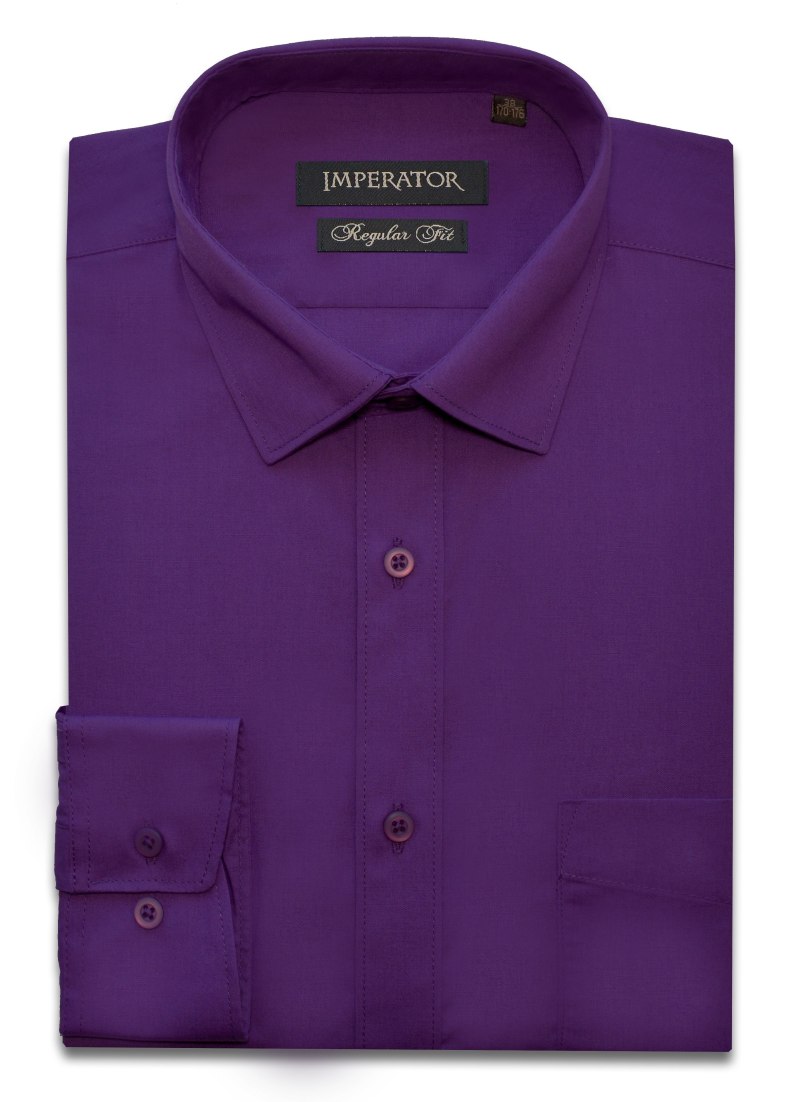Сиреневая мужская рубашка