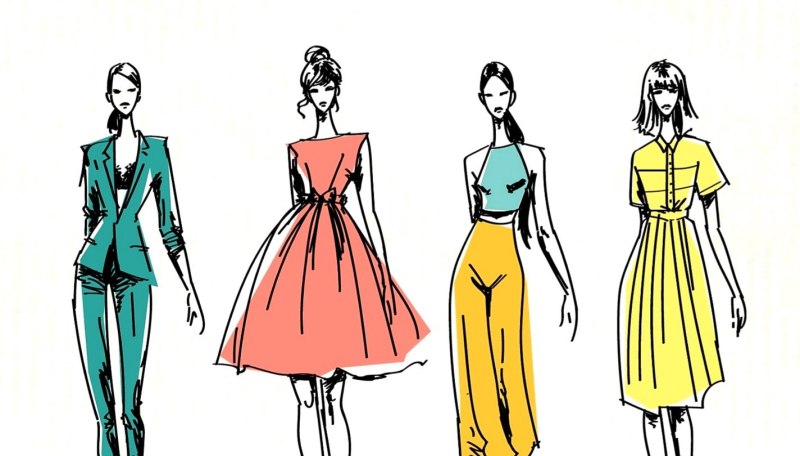 Эскиз модели для одежды