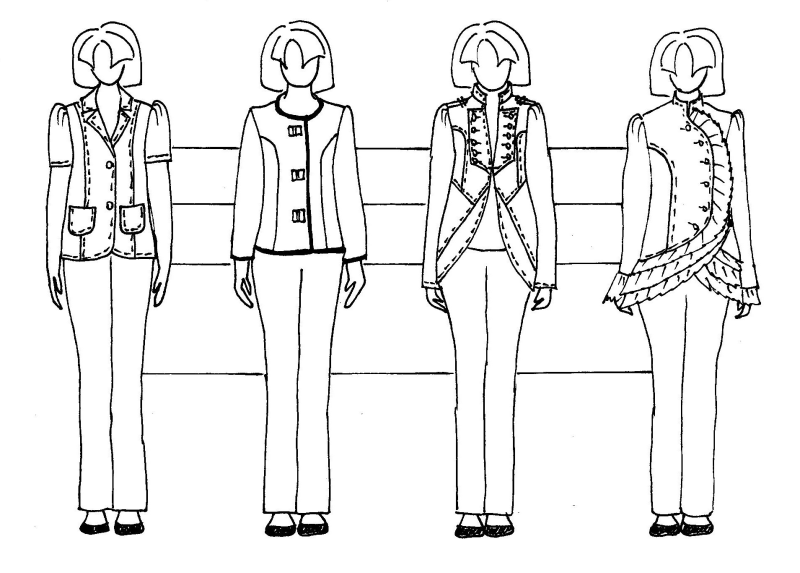 Технический эскиз жакета