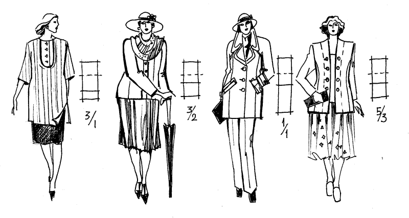 Эскизы одежды женской