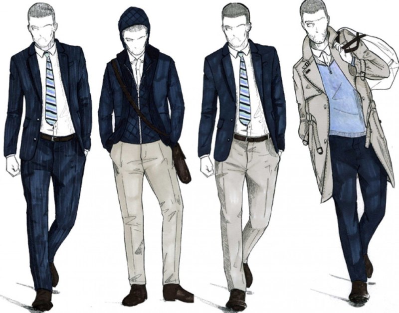 Эскизы мужской одежды