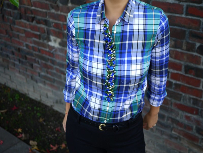 Рубашка мужская в клетку