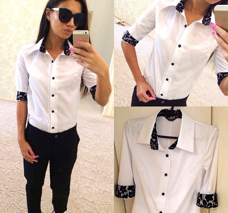 Белая рубашка с погонами