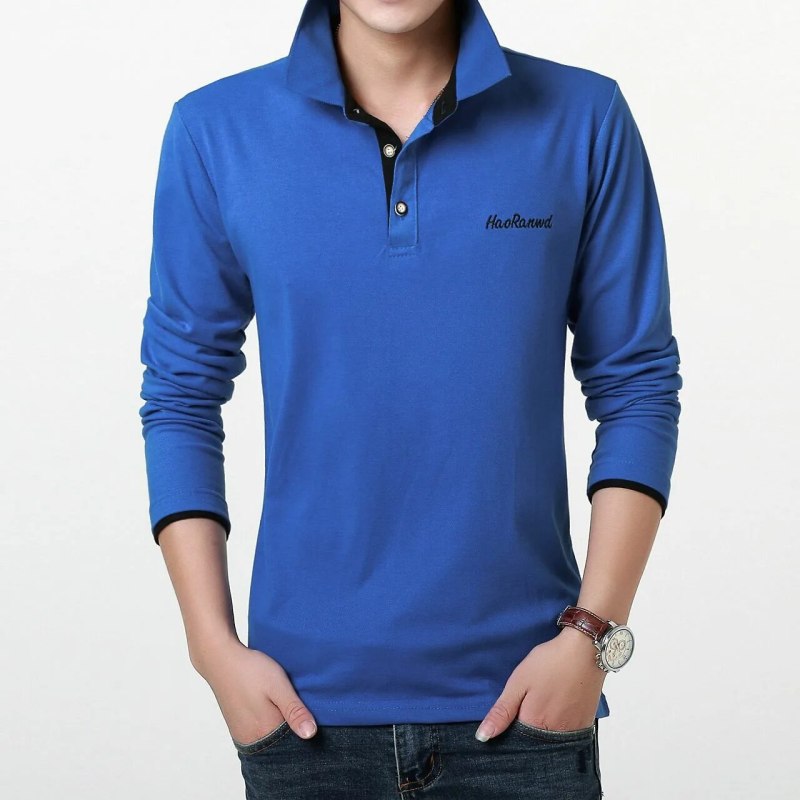 Slazenger поло мужской с длинным рукавом