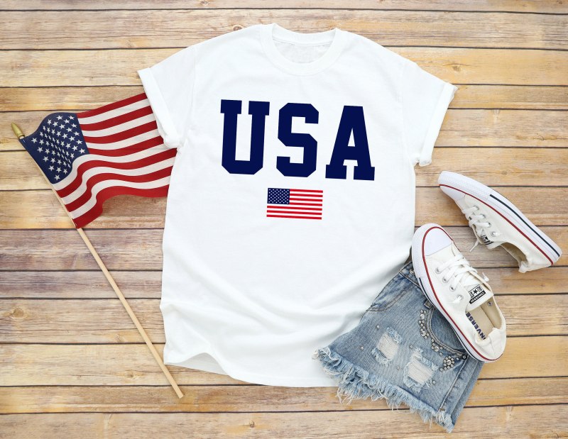 Белая футболка USA