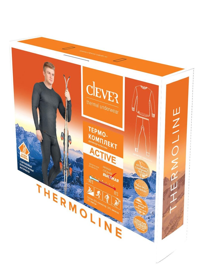 Комплект термобелья мужской Clever (черный) мнр600250