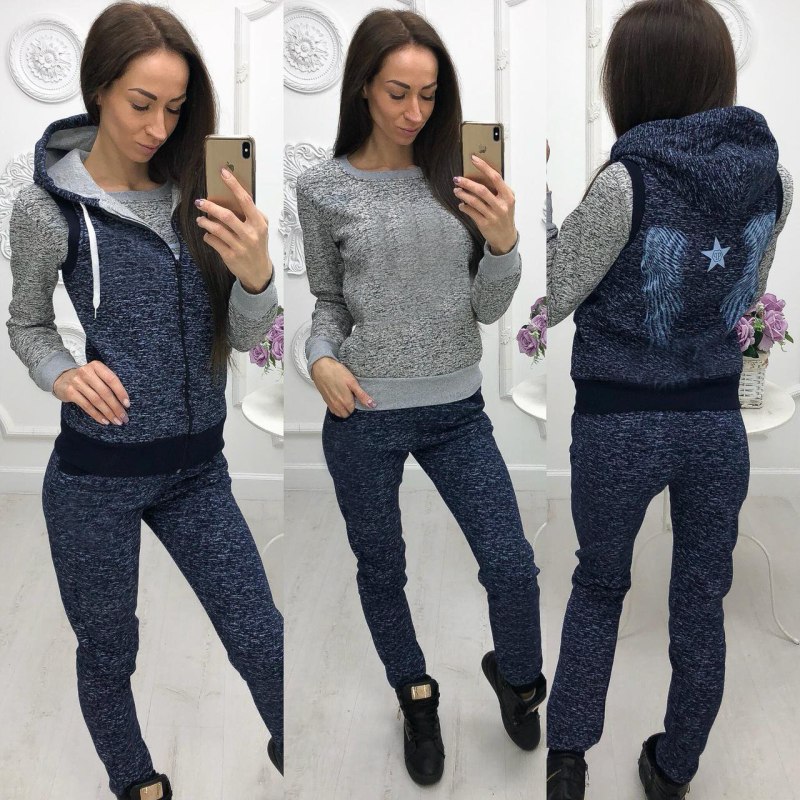 Женский спортивный костюм тройка Fashion bc338