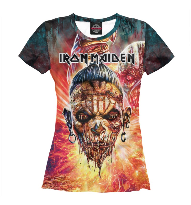 Iron Maiden принт на футболку