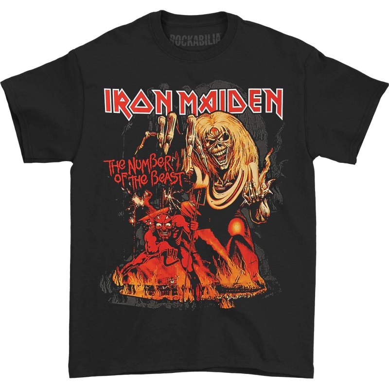 Футболка с надписью Iron Maiden