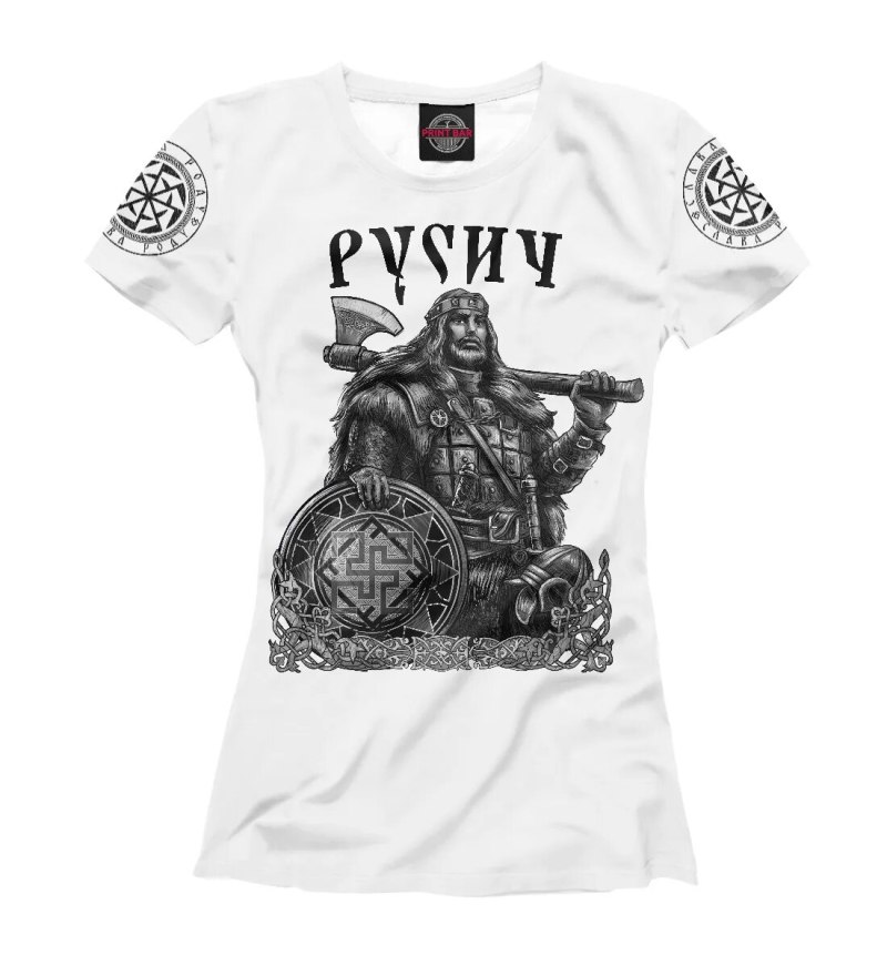 Футболка воин с копьем