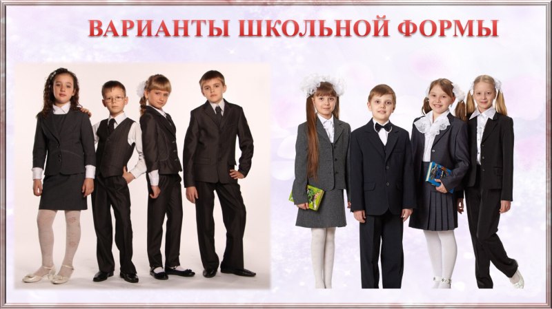 Школьная форма презентация