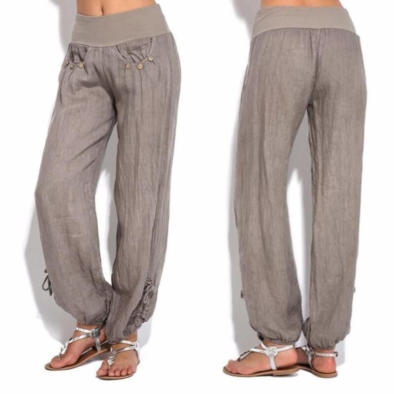 Брюки men Casual Harem Pants Baggy wide Leg trousers