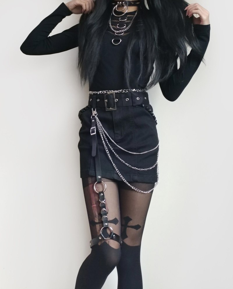 Goth outfit Грандж 2020 юбка