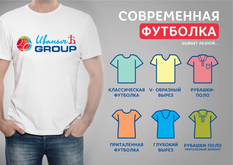 Разные виды футболок