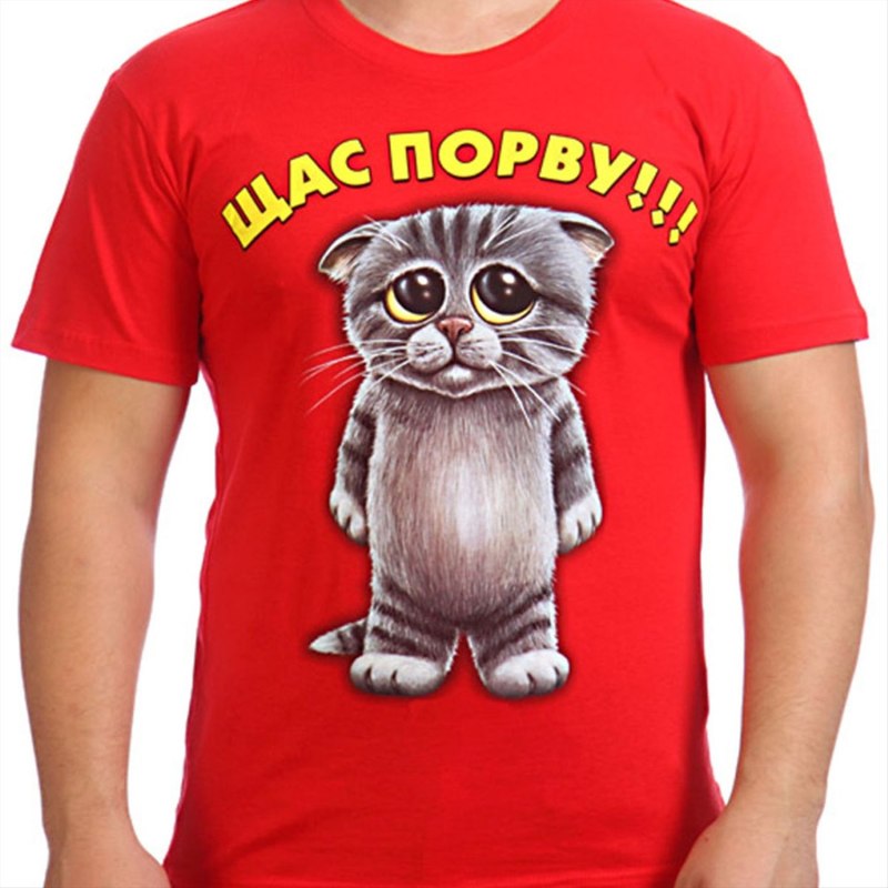 Прикольный принт на футболку