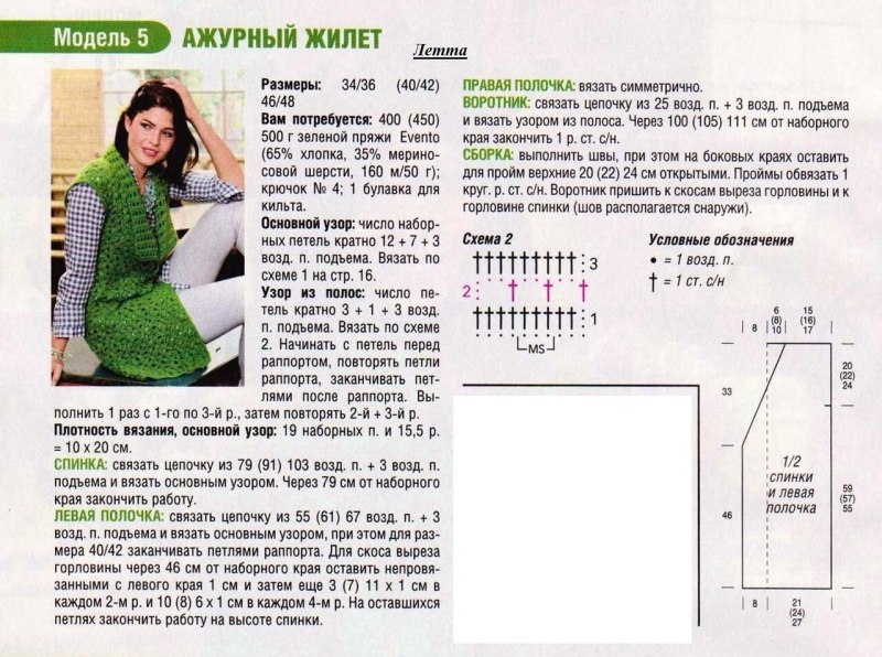 Вязаный удлиненный жилет спицами для женщин с описанием