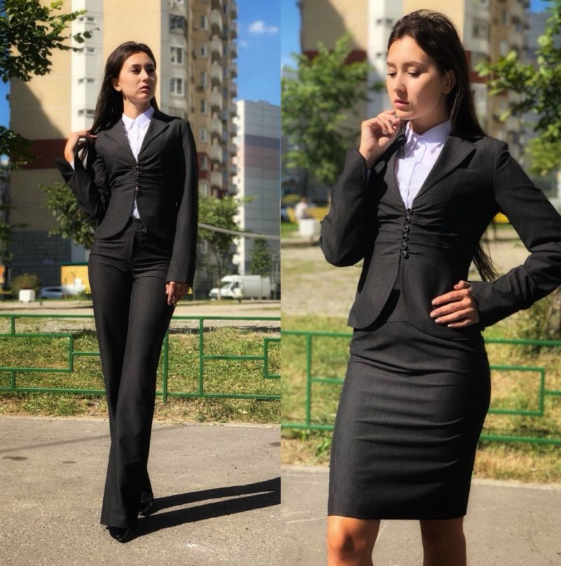 Женщина в классическом костюме