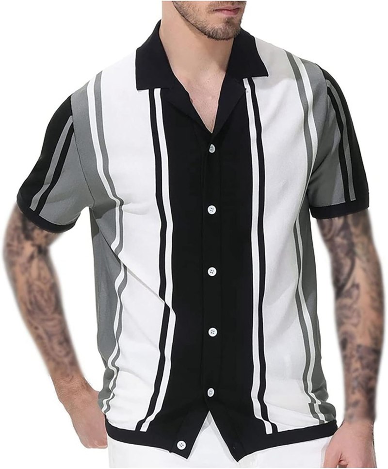 American Vintage Cardigan short Sleeve Yellow Grey