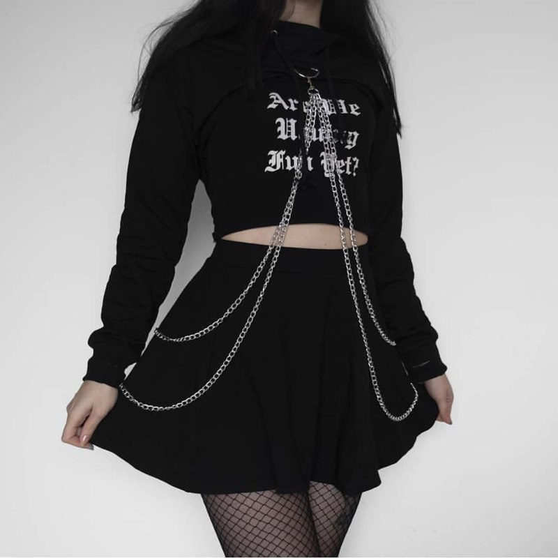 Goth outfit Грандж 2020 корейский
