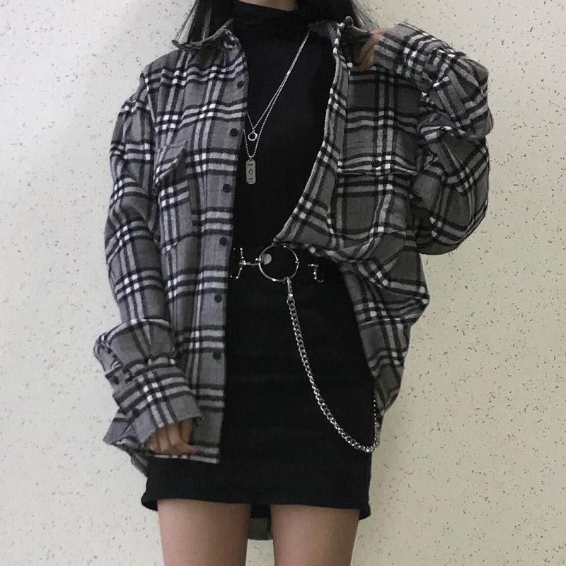 Goth outfit Грандж 2020 корейский