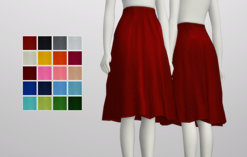 SIMS 4 long skirt