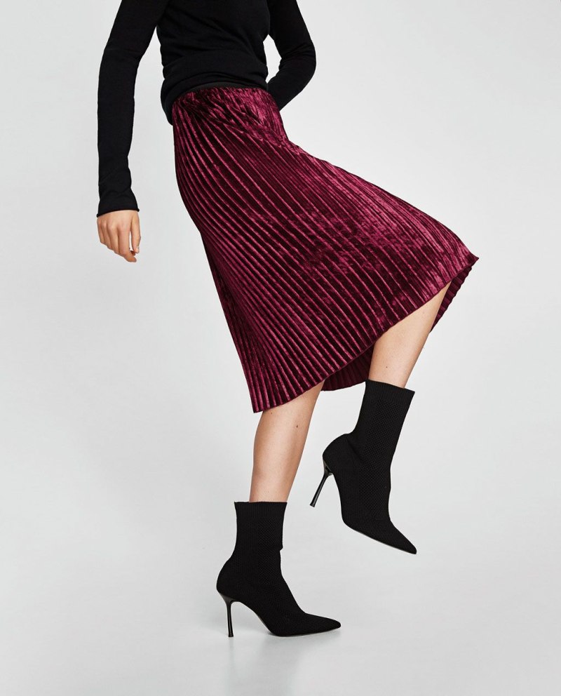 Бархатная юбка Zara