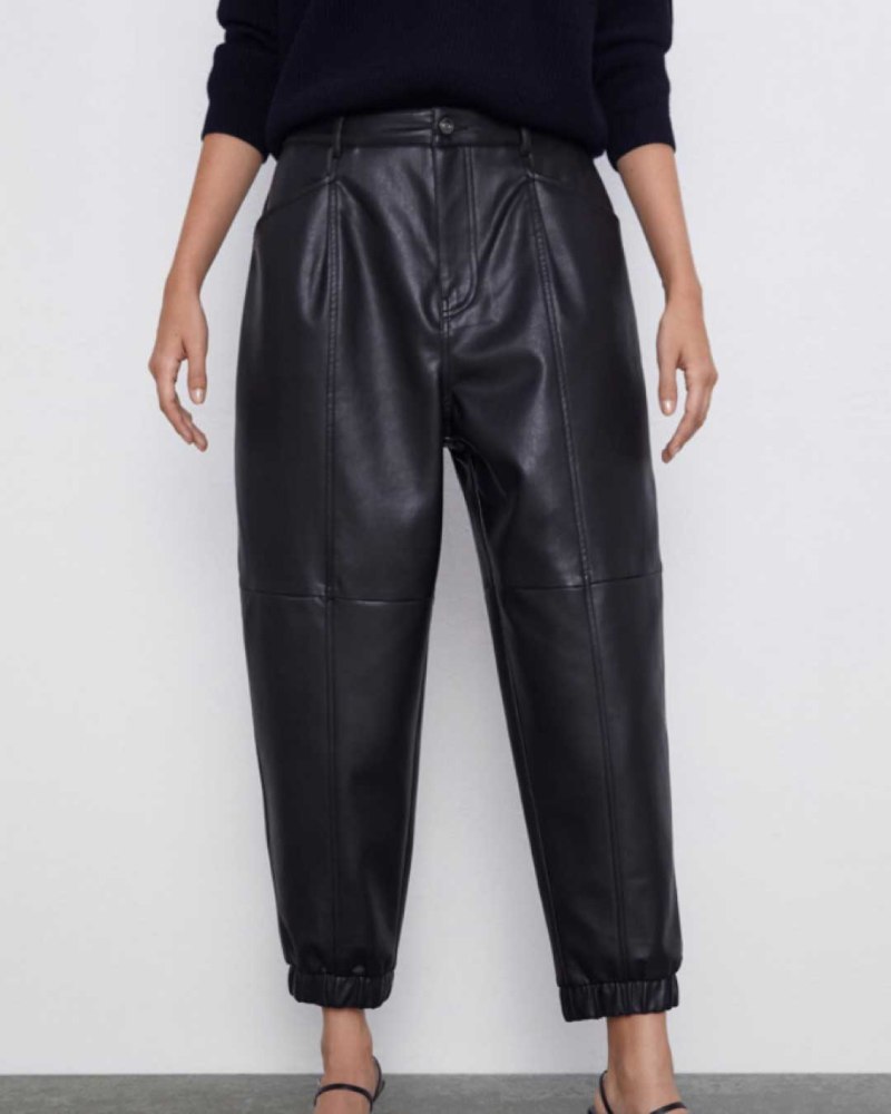 Кожаные брюки Zara