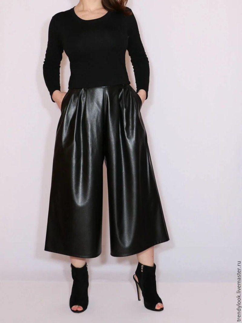 Кожаные кюлоты Zara
