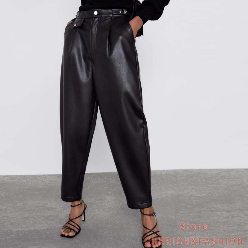 Кожаные штаны Zara 2020