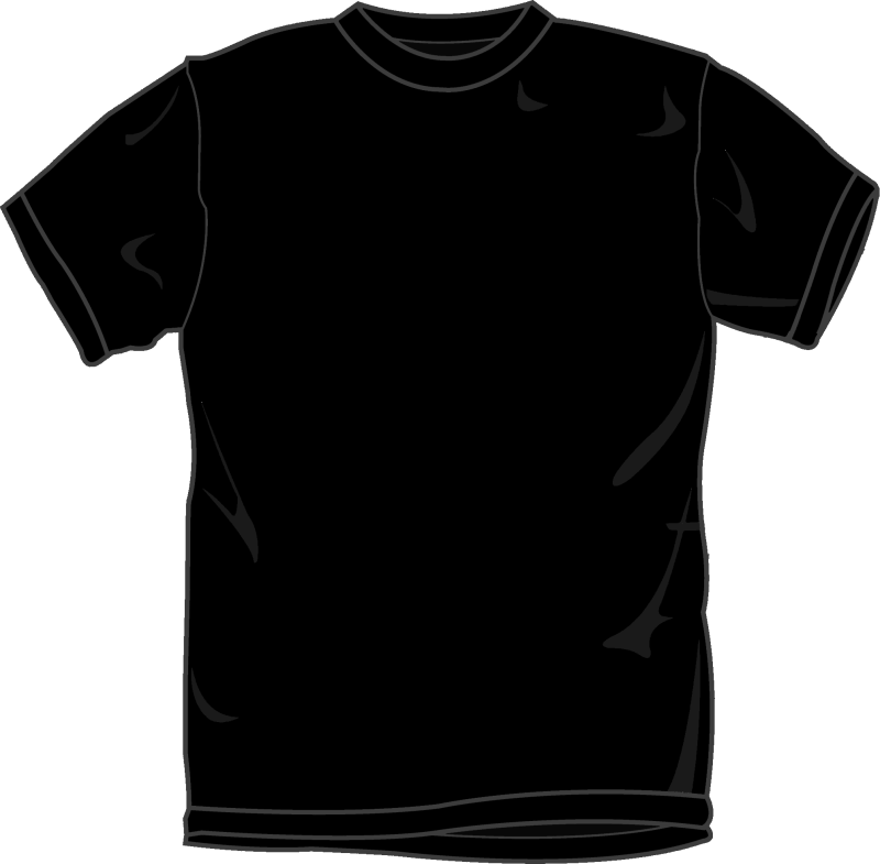 Черная футболка без фона