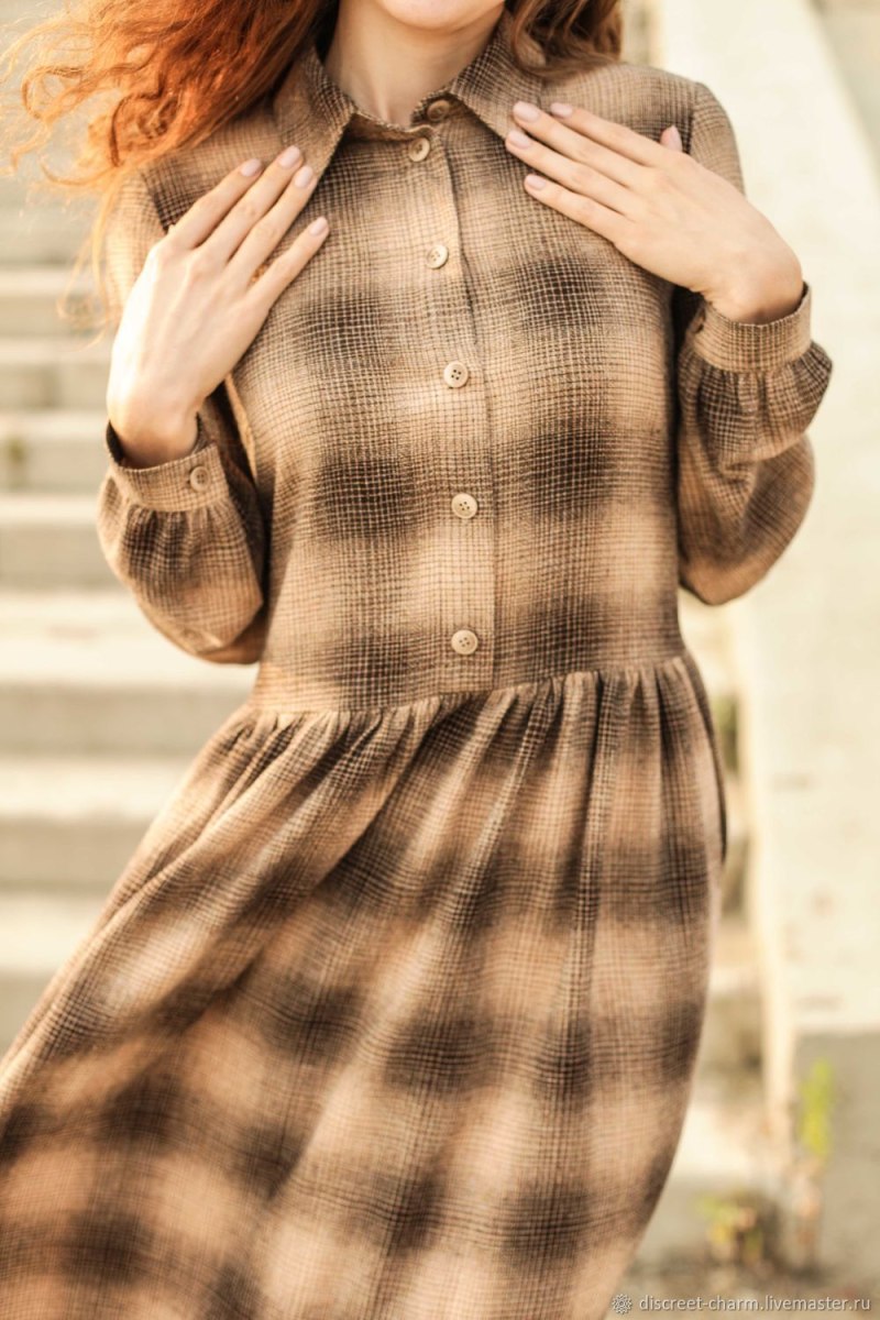 Теплое шерстяное платье