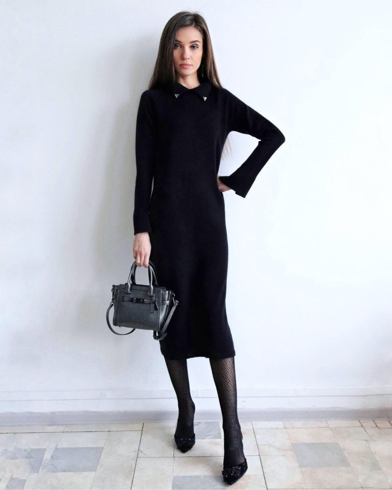 Платье длинное шерсть