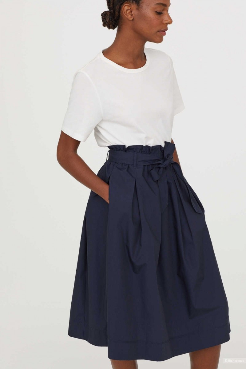 Юбка с широким поясом на талии