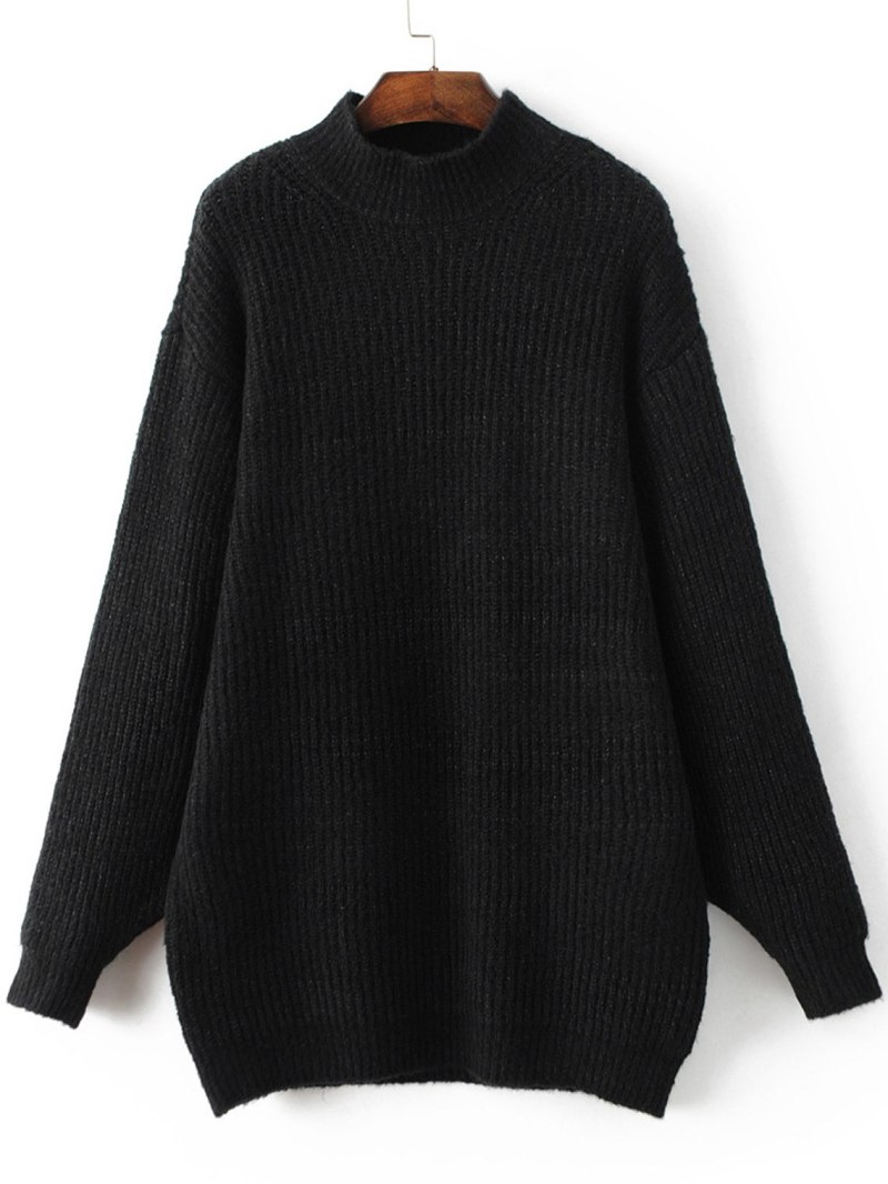 Черный свиткр овер сайз