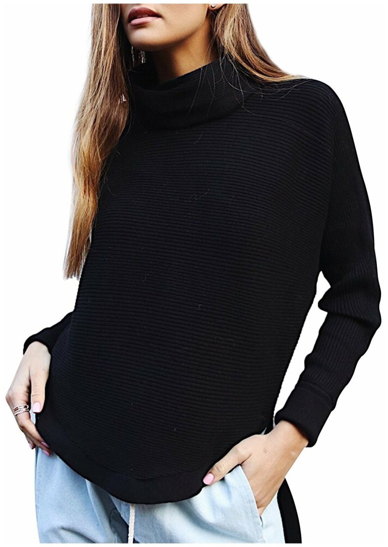 Черный пуловер женский