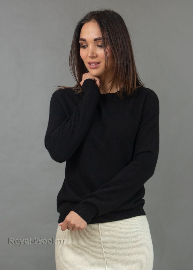 Черный кашемировый свитер