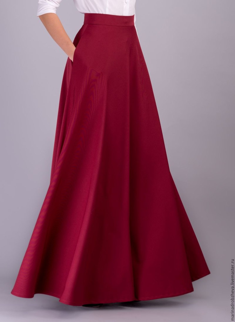 Юбка клиньевая макси