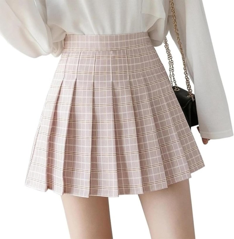 Юбка с плиссировкой 2020 мини в клеточку