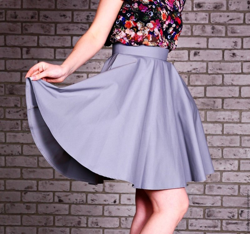 Юбка полусолнце клеш