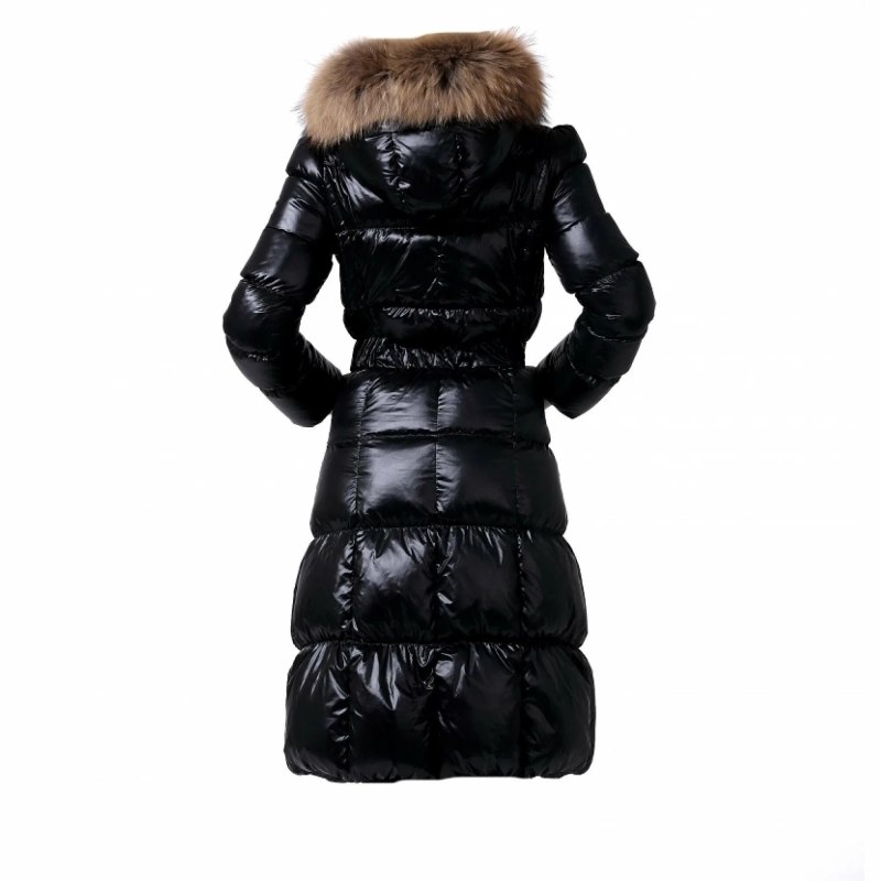 Пуховик монклер женский длинный