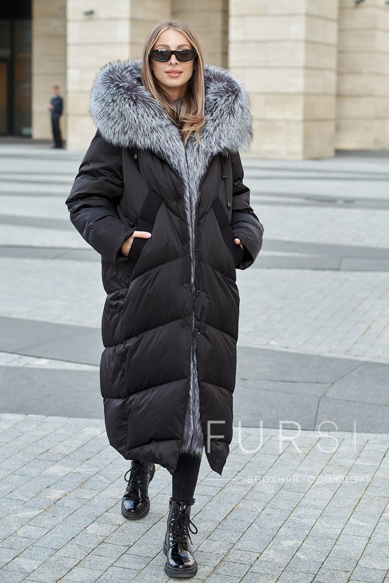 Пуховик кокон