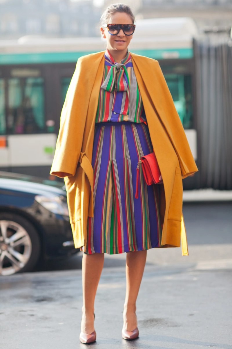 Пальто колор блокинг