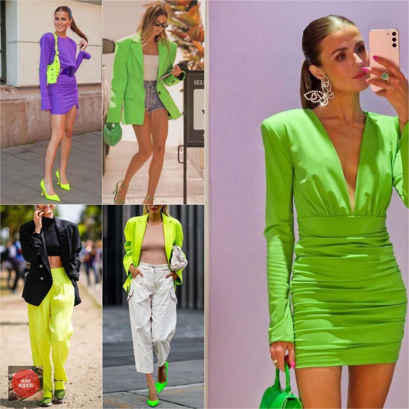 Костюм цвета лайм