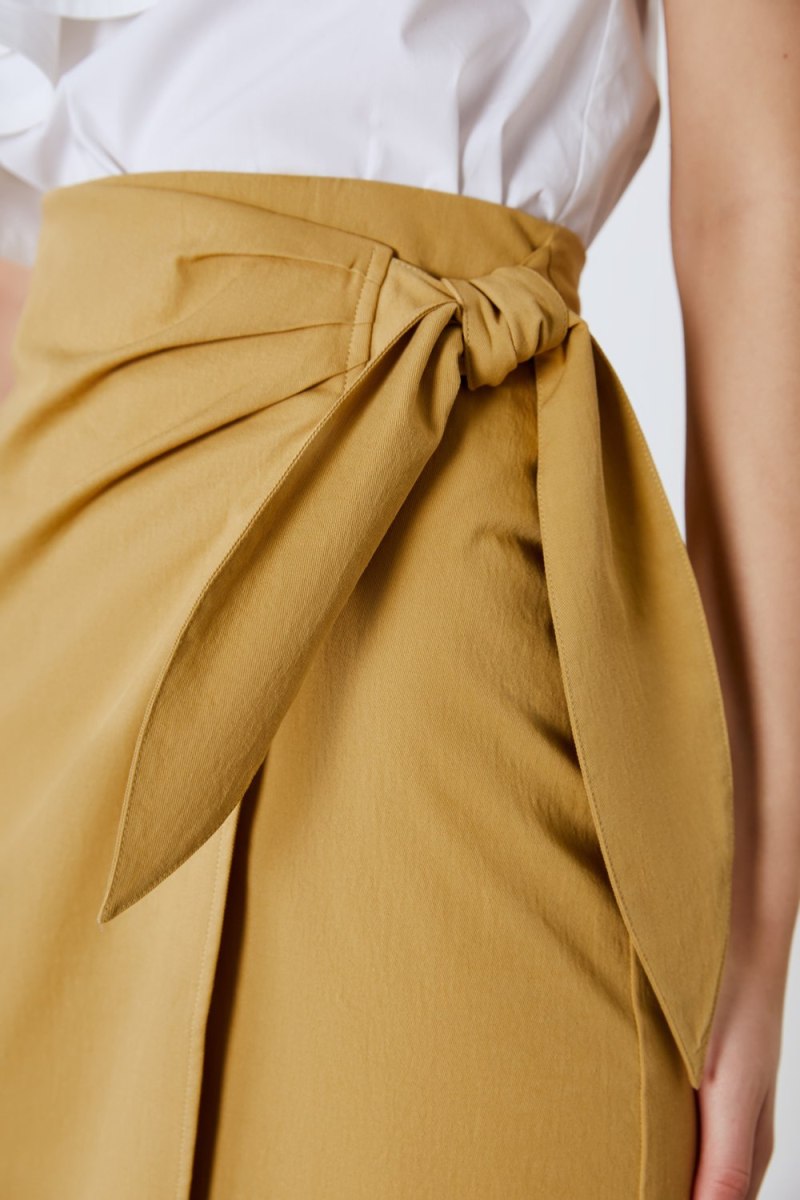 Кожаная юбка Lime с узлом