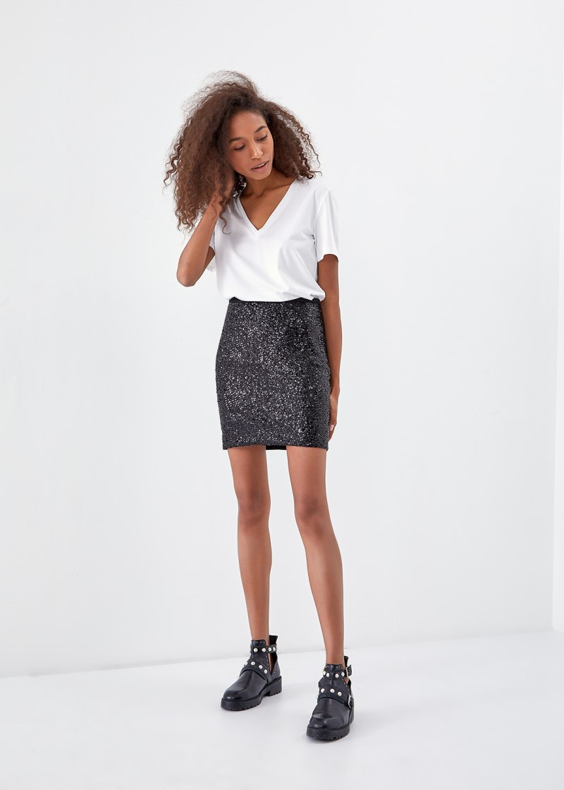 Кожаная юбка Lime