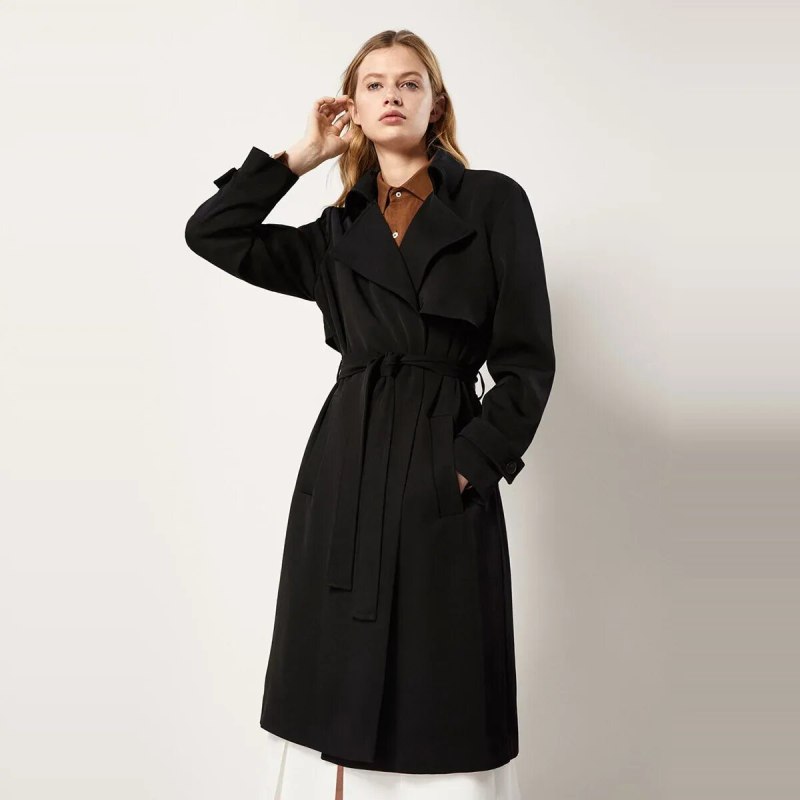 Massimo Dutti тренч черный