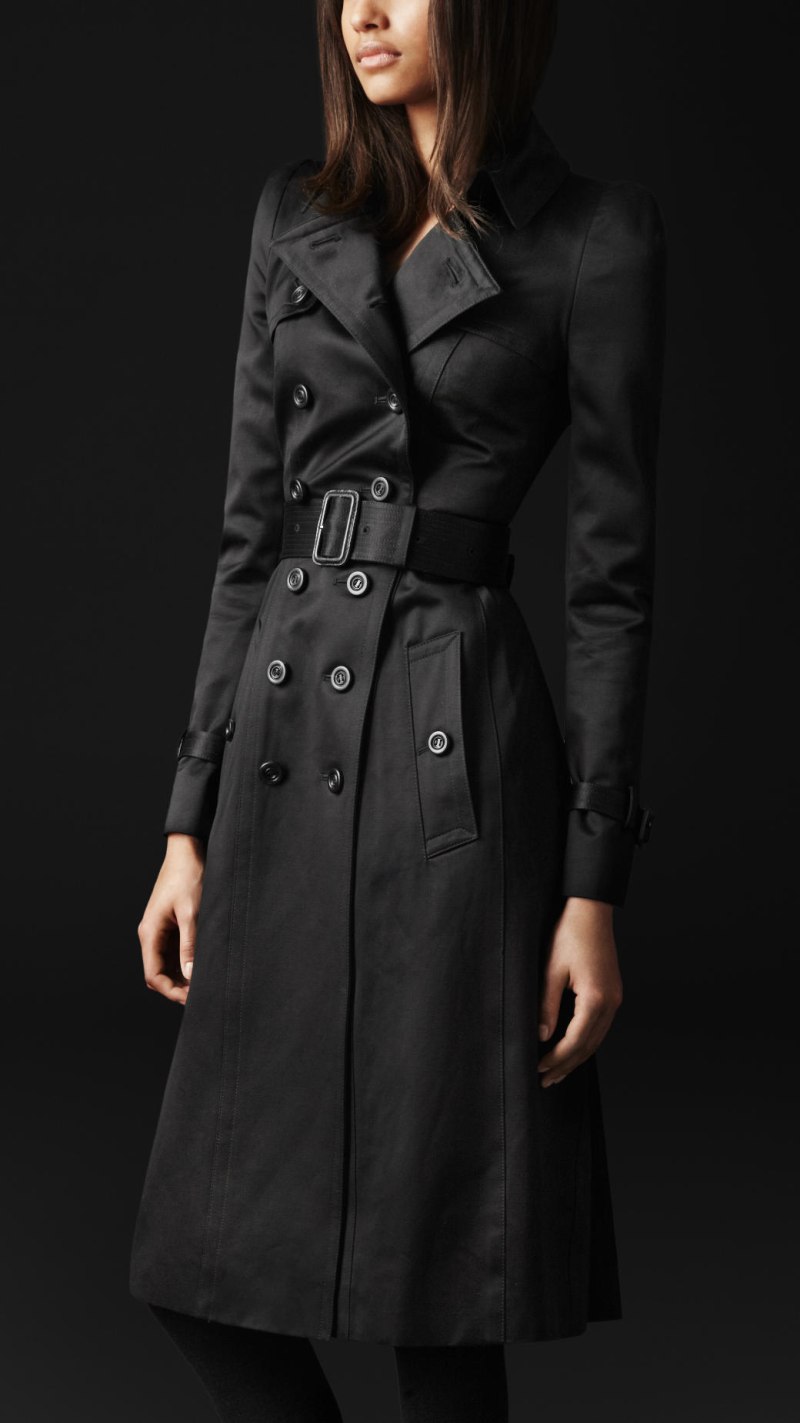 Замшевый тренч Burberry черный